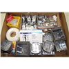 Image 1 : BOX OF NEW ELECTRICAL SUPPLIES INCL.