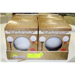 CASE OF 4PCS SOLAR GLOBE DECORATIVE LIGHTS