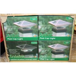 CASE OF 8PC SOLAR POST CAP LIGHTS