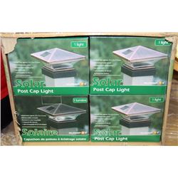 CASE OF 8PC SOLAR POST CAP LIGHTS