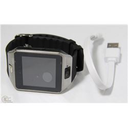 NEW BLACK AND STAINLESS SMART WATCH WITH CAMERA