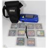 Image 1 : RARE BLUE SEGA GAMEGEAR WITH CASE AND 11GAMES
