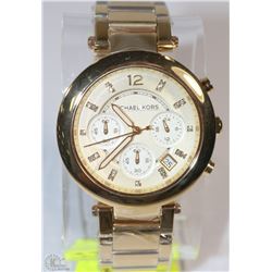 NEW AUTHENTIC MICHAEL KORS GOLD PLATED UNISEX WATCH