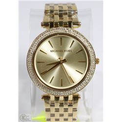NEW MICHAEL KORS 39MM GOLD PLATED CHRONOGRAPH DATE