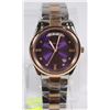 Image 1 : NEW MICHAEL KORS DAY-DATE S/S UNISEX WATCH PURPLE