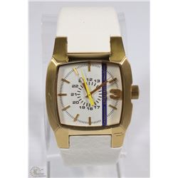 NEW DIESEL 37MM WHITE FACE UNISEX WATCH WHITE BAND