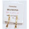 Image 2 : #13-14KT GOLD DIAMOND LEVER BACK EARRINGS W/COA