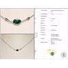 Image 1 : #36-14K W.GOLD EMERALD&DIAMOND NECKLACE W/COA