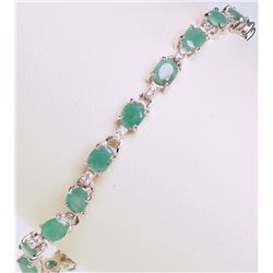 #9-.925 SILVER EMERALD (4.75CT) BRACELET