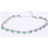 Image 2 : #9-.925 SILVER EMERALD (4.75CT) BRACELET
