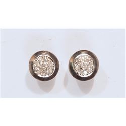 #19-.926 SILVER DIAMOND EARRINGS W/COA