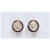 Image 1 : #19-.926 SILVER DIAMOND EARRINGS W/COA