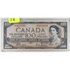 Image 1 : ONE HUNDRED DOLLAR CANADIAN BILL WITH DEVILS FACE