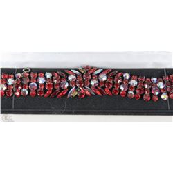 STUNNING 1950'S SIGNED SHERMAN RHINESTONE BRACELET