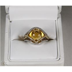 14K YELLOW GOLD AND WHITE GOLD RING WITH COA