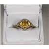 Image 1 : 14K YELLOW GOLD AND WHITE GOLD RING WITH COA