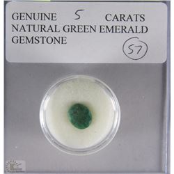GENUINE 5CT NATURAL GREEN EMERALD GEMSTONE