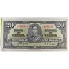 Image 1 : TWENTY DOLLAR CANADIAN BANK NOTE 1937