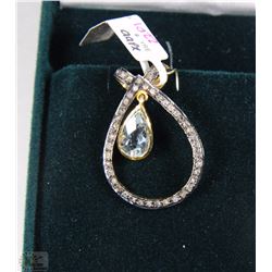 STAMPED .925 SILVER GOLD PLATED GEMSTONE DIAMOND