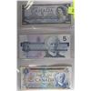 Image 1 : 1  SHEET OF 3  CANADIAN 5 DOLLAR BANK NOTES