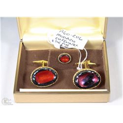 A60-C116 MONACO CUFFLINKS WITH PIN IN HARD CASE