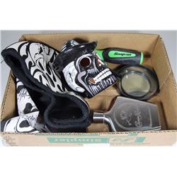 BOX W/2 MOTORCYCLE MASKS, SNAP-ON