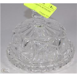 PINWHEEL CRYSTAL BUTTER DISH