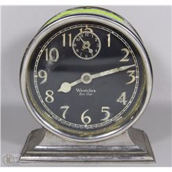 OLD WESTCLOX BEN HUR ALARM CLOCK