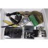 Image 1 : BOX W/BELT BUCKLES, ZIPPO LIGHTERS,