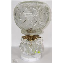 MARBLE BASED CRYSTAL CANDY DISH WITH HANGING