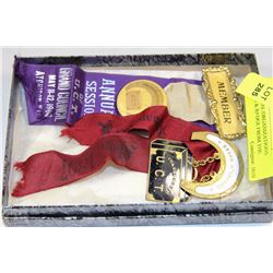 FRATERNAL ORGANIZATIONS RIBBON & BADGE FROM THE