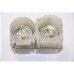 TWO TUBES OF KLONDIKE DOLLAR COINS