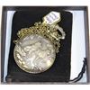 Image 1 : BRONZE POCKET WATCH WITH WOLVES