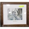 Image 1 : WOOD FRAMED ROBERT BATEMAN PRINT