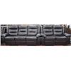Image 1 : NEW BLACK LEATHERETTE RECLINING SOFA AND LOVE SEAT