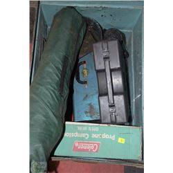 ESTATE TRUNK WITH CAMPING SUPPLIES INCLUDING