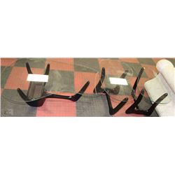 3 PC WOOD AND GLASS COFFEE TABLE SET (MATCHES LOT