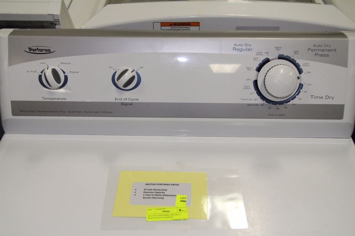 MAYTAG PERFORMA DRYER 27" HEAVY DUTY OVERSIZE