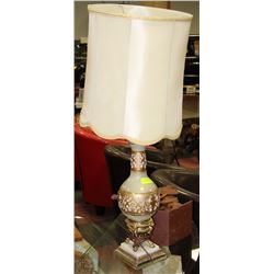 VINTAGE DECORATED LAMP WITH SHADE