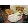Image 4 : 4 PC STONE AND GLASS COFFEE TABLE SET