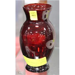 CRANBERRY GLASS VASE