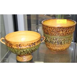 TWO CERAMIC PLANTERS