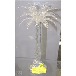 LEAD CRYSTAL PALM TREE CANDLE HOLDER