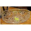 Image 1 : LARGE OVAL SHAPED PINWHEEL CRYSTAL BOWL