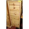 Image 1 : 6 DRAWER PINE CABINET WITH HOOKS ON SIDE