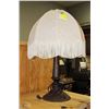 Image 1 : REPRODUCTION VINTAGE LAMP WITH FRINGE SHADE