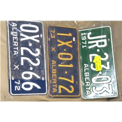 1971-73 LICENSE PLATE COLLECTION