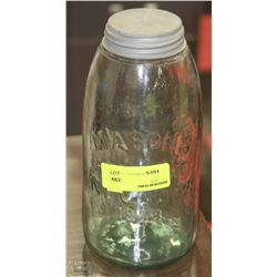 ANTIQUE MASONS JAR STAMPED 1858