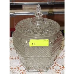 CUT GLASS COOKIE JAR