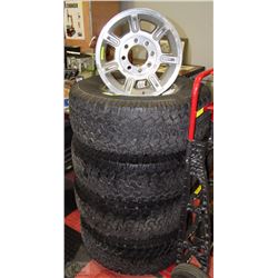 4 TIRES 5 RIMS BF GOODRICH ALL TERRAIN T/A